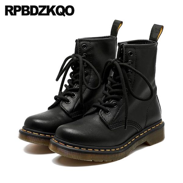 boots british women combat front lace up casual ankle autumn chunky round toe military shoes 2021 genuine leather winter trend, Black
boots british women combat front lace up casual ankle autumn chunky round toe military shoes 2021 genuine leather winter trend, Black