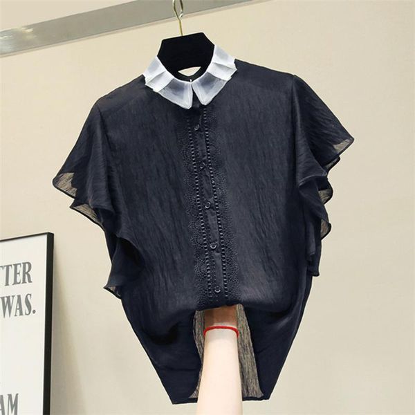 women's blouses & shirts 2021 summer japanese style korean fashion temperament simplicity solid color blouse lotus sleeve single-brea, White
women's blouses & shirts 2021 summer japanese style korean fashion temperament simplicity solid color blouse lotus sleeve single-brea, White