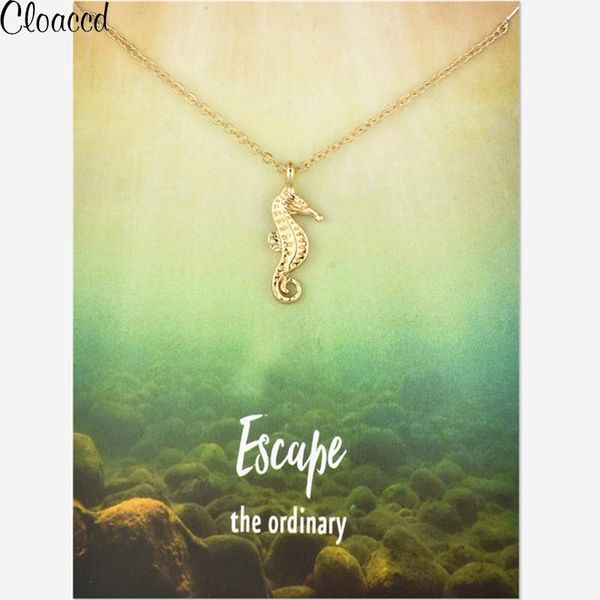 pendant necklaces fashion gold color escape the ordinary sea hippocampus necklace for women birthday party jewelry gifts, Silver
pendant necklaces fashion gold color escape the ordinary sea hippocampus necklace for women birthday party jewelry gifts, Silver