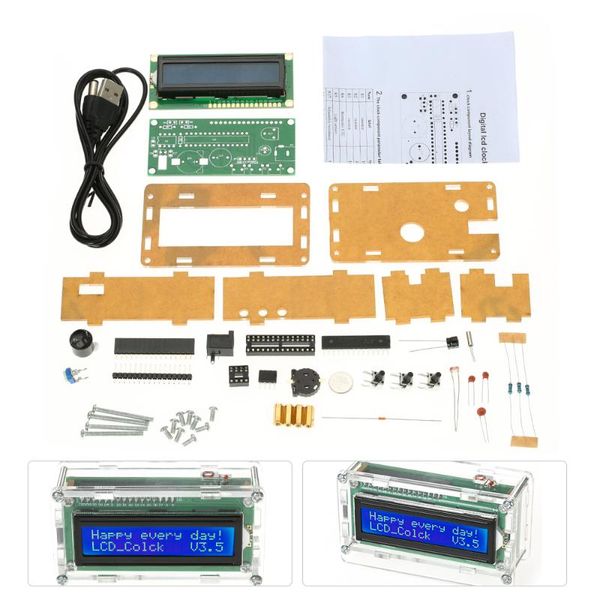 timers diy digital timer lcd clock kit programmer date time temperature display with transparent case switch
timers diy digital timer lcd clock kit programmer date time temperature display with transparent case switch
