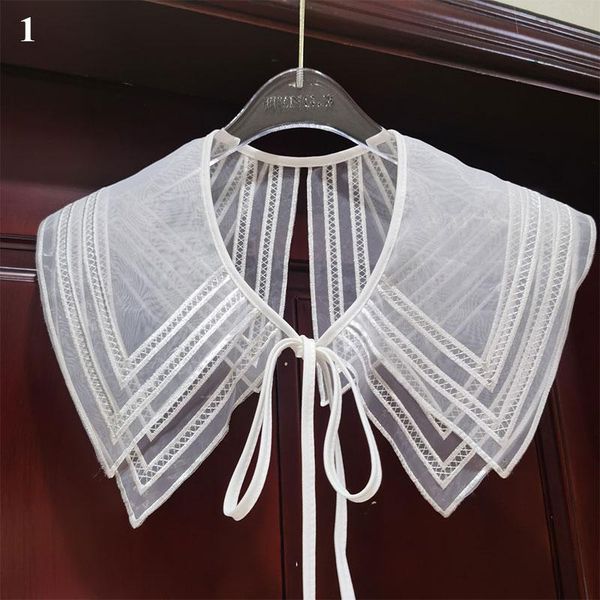 scarves solid color bow fake collar decorative embroidered detachable shirt women lace floral clothing accessories, Blue;gray
scarves solid color bow fake collar decorative embroidered detachable shirt women lace floral clothing accessories, Blue;gray