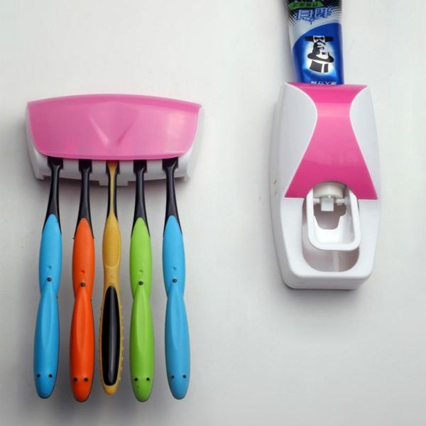 bath accessory set fashion home bathroom automatic toothpaste dispenser + 5pcs toothbrush holder family wall mount rack oral
bath accessory set fashion home bathroom automatic toothpaste dispenser + 5pcs toothbrush holder family wall mount rack oral