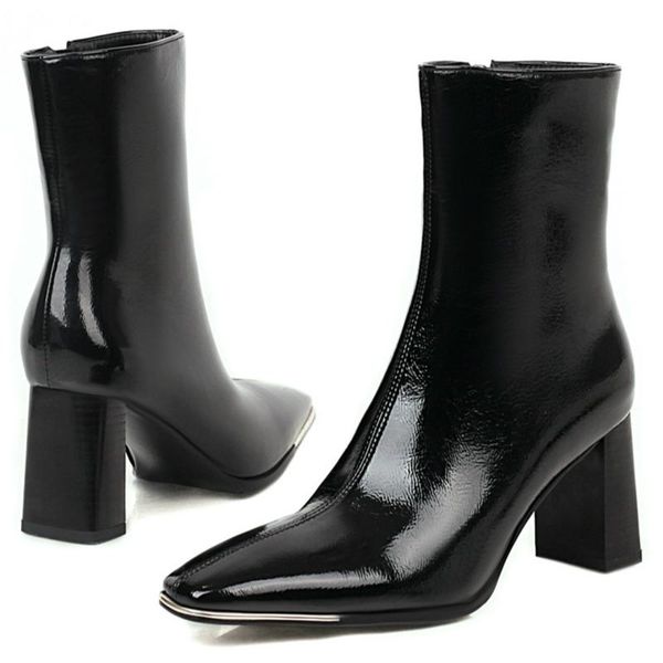 boots fashion shoes women's autumn winter ankle short for women squared heeled large size 48, Black
boots fashion shoes women's autumn winter ankle short for women squared heeled large size 48, Black