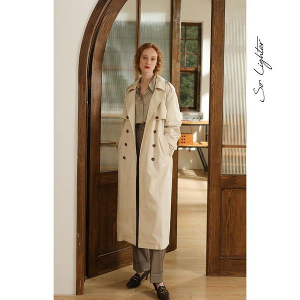 women's trench coats double breasted lace up knee length windbreaker coat british suit collar, Tan;black
women's trench coats double breasted lace up knee length windbreaker coat british suit collar, Tan;black
