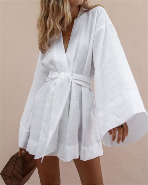 women's lazy kimono sleeve dress 2021 summer european and american a-line casual dresses, Black;gray
women's lazy kimono sleeve dress 2021 summer european and american a-line casual dresses, Black;gray