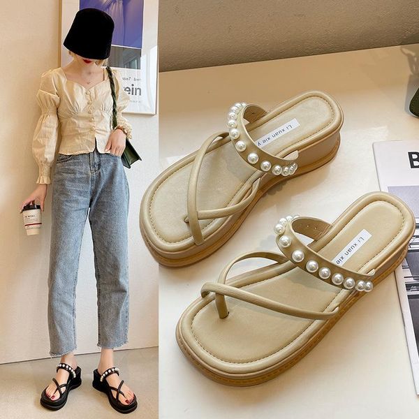 slippers house platform med low on a wedge shoes woman 2021 rubber flip flops pantofle string bead luxury slides hawaiian de, Black
slippers house platform med low on a wedge shoes woman 2021 rubber flip flops pantofle string bead luxury slides hawaiian de, Black