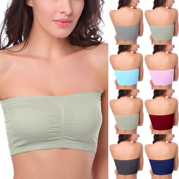 bras double layers plus size strapless bra bandeau tube removable padded stretchy seamless crop, Red;black
bras double layers plus size strapless bra bandeau tube removable padded stretchy seamless crop, Red;black