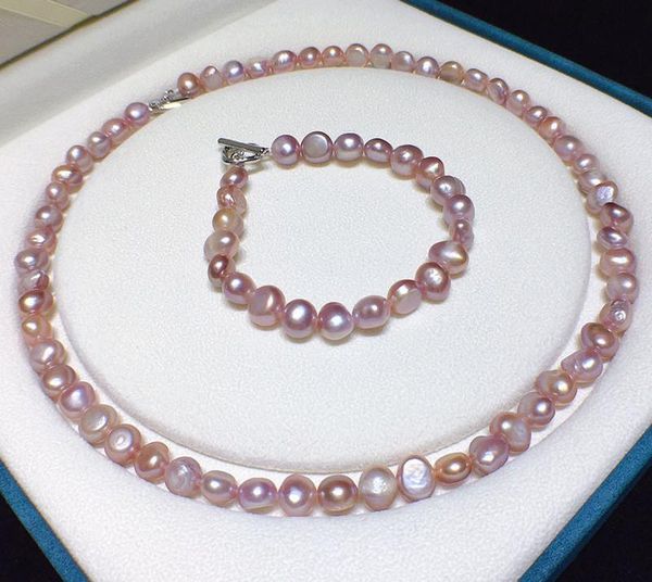 earrings & necklace habitoo 8-9mm purple natural baroque freshwater pearl bracelet ot clasp classic jewelry set for women charming gifts, Silver
earrings & necklace habitoo 8-9mm purple natural baroque freshwater pearl bracelet ot clasp classic jewelry set for women charming gifts, Silver