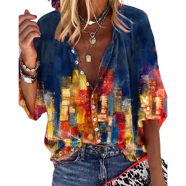 women's blouses & shirts women elegant fashion shirt female print long sleeve loose fit casual blouse, White
women's blouses & shirts women elegant fashion shirt female print long sleeve loose fit casual blouse, White