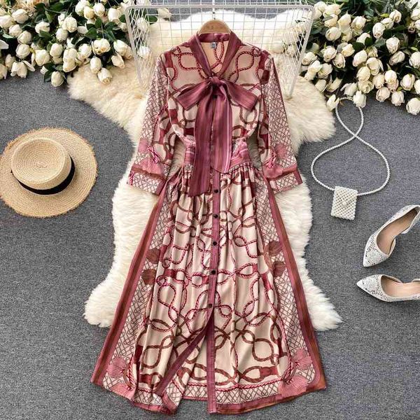 deat spring summer fashion casual long sleeve loose single breasted temperament women printed length dress sk708 210709, Black;gray
deat spring summer fashion casual long sleeve loose single breasted temperament women printed length dress sk708 210709, Black;gray