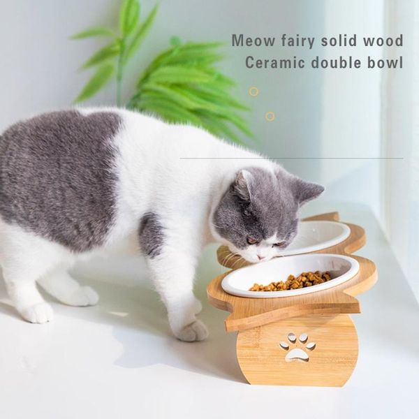 cat bowls & feeders wood porcelain material feeder for pet dogs products durable up and down double-bowl bowl
cat bowls & feeders wood porcelain material feeder for pet dogs products durable up and down double-bowl bowl
