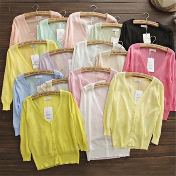 women's knits & tees spring summer sweaters wild air conditioning knitted slim small shawl thin cardigan sweater fashion, White
women's knits & tees spring summer sweaters wild air conditioning knitted slim small shawl thin cardigan sweater fashion, White