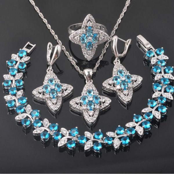 earrings & necklace sparkling sky blue zirconia silver color for women jewelry sets crystal bracelet pendant ring qs0344
earrings & necklace sparkling sky blue zirconia silver color for women jewelry sets crystal bracelet pendant ring qs0344