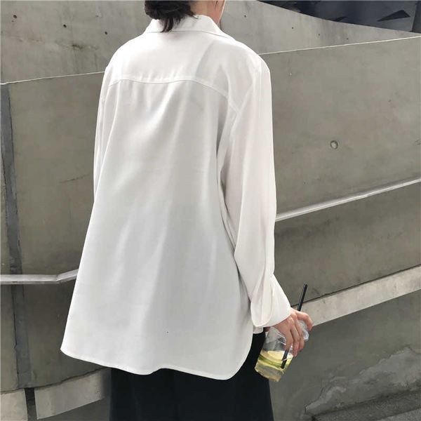 women's blouses & shirts spring summer women simple blouse pockets single breasted casual loose solid turn-down collar female office uh, White
women's blouses & shirts spring summer women simple blouse pockets single breasted casual loose solid turn-down collar female office uh, White