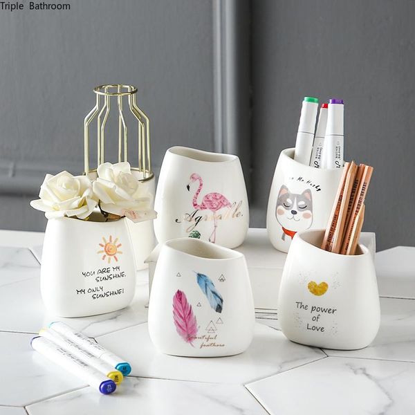 toothbrush holders creativity printing ceramic holder pen storage supplies multifunction study bathroom accessories home decor
toothbrush holders creativity printing ceramic holder pen storage supplies multifunction study bathroom accessories home decor
