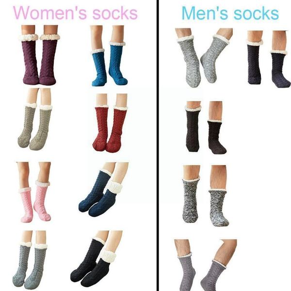 men's socks winter indoor floor sock thick warm cotton lined fleece fluffy carpet non-slip thermal for men 2021 h6p0, Black 
men's socks winter indoor floor sock thick warm cotton lined fleece fluffy carpet non-slip thermal for men 2021 h6p0, Black