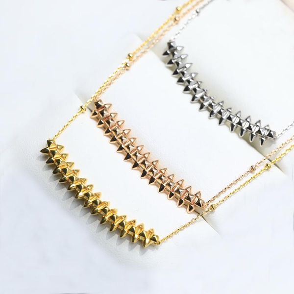 chains pure 925 sterling silver fashion brand men & women's luxury jewelry rivets rose gold pendant necklace party accessories gift
chains pure 925 sterling silver fashion brand men & women's luxury jewelry rivets rose gold pendant necklace party accessories gift