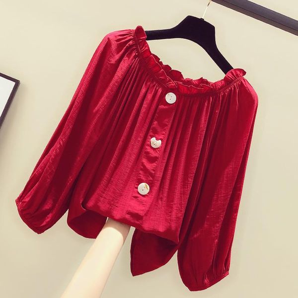 chiffon women blouse 2021 summer slash ruffles solid button lantern sleeved loose office lady elegant pulls outwear women's blouses &, White
chiffon women blouse 2021 summer slash ruffles solid button lantern sleeved loose office lady elegant pulls outwear women's blouses &, White