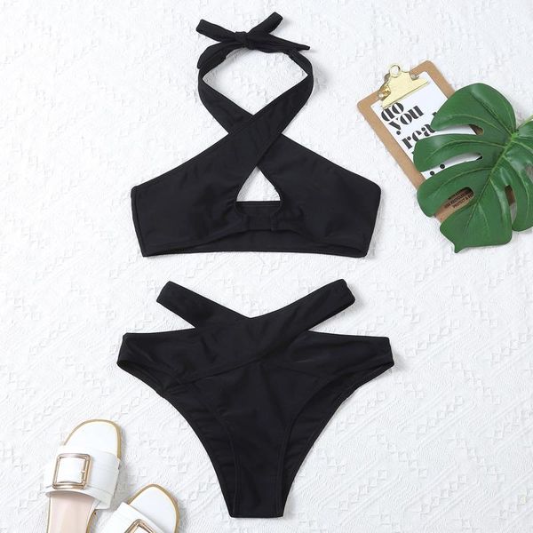 women's swimwear swimsuit women bandeau bandage ruffle bikini split 2021 solid brazilian biquini set bather swimming, White;black
women's swimwear swimsuit women bandeau bandage ruffle bikini split 2021 solid brazilian biquini set bather swimming, White;black