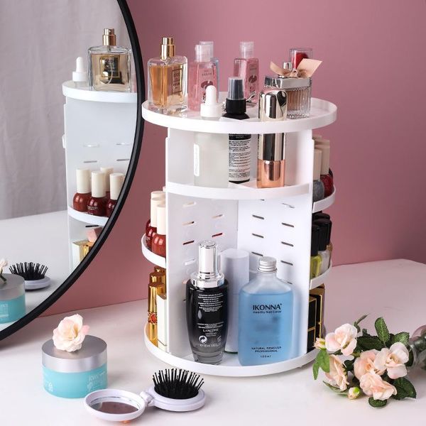degree rotating cosmetic storage box makeup organizer cosmetics rack fashion crystal display stand large capacity boxes & bins
degree rotating cosmetic storage box makeup organizer cosmetics rack fashion crystal display stand large capacity boxes & bins