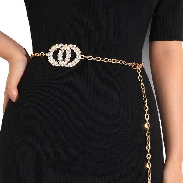 belts women golden metal waist chain single loop belt ladies exaggerated rhinestone flash diamond accessories, Black;brown
belts women golden metal waist chain single loop belt ladies exaggerated rhinestone flash diamond accessories, Black;brown