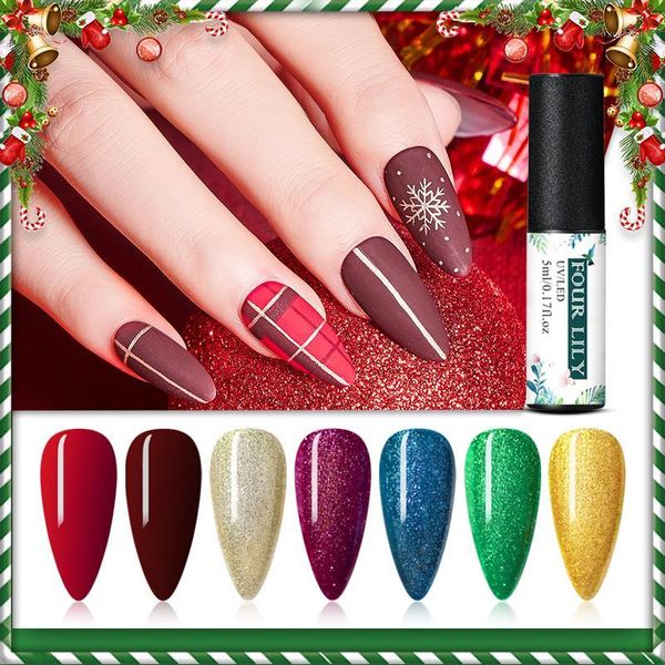 four lily christmas series nail polish gel varnish semi permanent nails art for manicure gellak coat1, Red;pink
four lily christmas series nail polish gel varnish semi permanent nails art for manicure gellak coat1, Red;pink