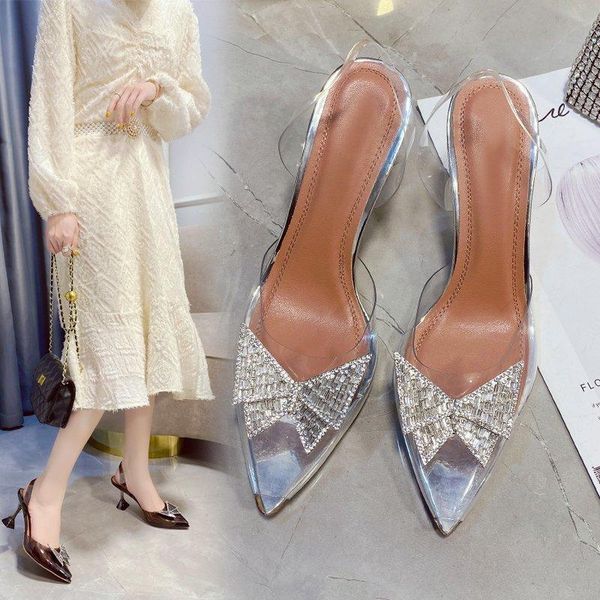 sandals large size transparent women's thin heel 2021 summer fish mouth pointed shoes crystal high, Black
sandals large size transparent women's thin heel 2021 summer fish mouth pointed shoes crystal high, Black