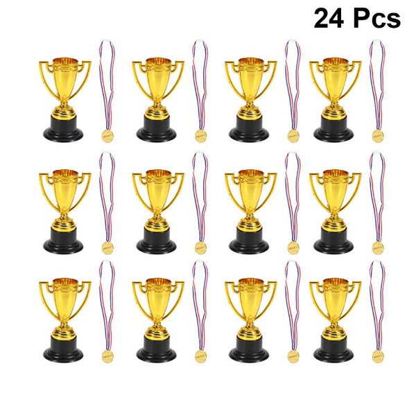 party favor 24pcs children's toys mini gold cups and medals for supplies early learning prizes(12*trophie
party favor 24pcs children's toys mini gold cups and medals for supplies early learning prizes(12*trophie
