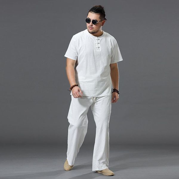 men's tracksuits chinese style men sets cotton 2021 loose short sleeve button shirts & pants vintage casual suits streetwear 2 pieces, Gray
men's tracksuits chinese style men sets cotton 2021 loose short sleeve button shirts & pants vintage casual suits streetwear 2 pieces, Gray