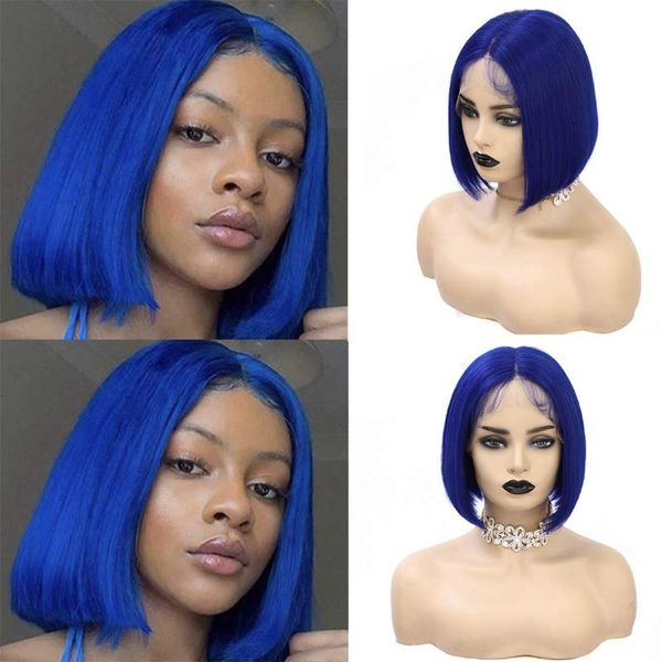 lace wigs blue color short bob wig human hair t part for women pre plucked brazilian remy bone straight, Black;brown
lace wigs blue color short bob wig human hair t part for women pre plucked brazilian remy bone straight, Black;brown