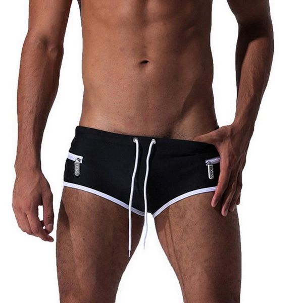 summer swimwear zipper pockets beach board shorts mens briefs sport low waist male trunks men's, White;black
summer swimwear zipper pockets beach board shorts mens briefs sport low waist male trunks men's, White;black