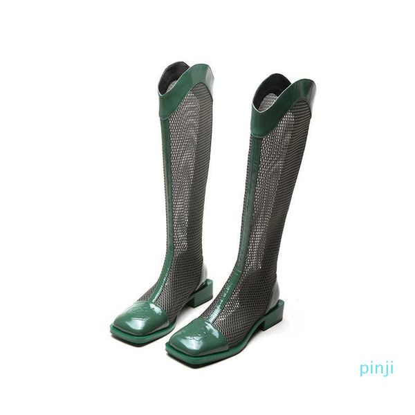 fashion est summer boots square toe thick heels pumps for women genuine leather night club party knee high 210528, Black
fashion est summer boots square toe thick heels pumps for women genuine leather night club party knee high 210528, Black