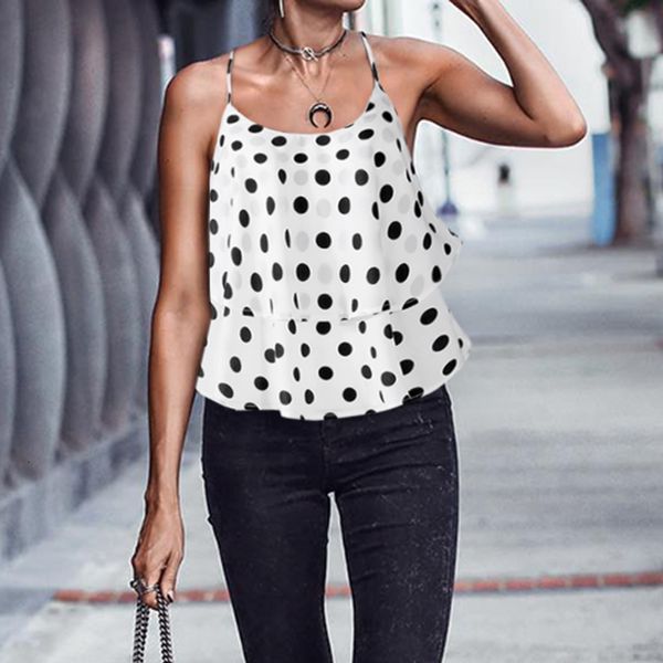 women's tanks & camis womens sleeveless chiffon camisole celmia fashion casual polka dot tank ruffles loose plus size camisas summer v, White
women's tanks & camis womens sleeveless chiffon camisole celmia fashion casual polka dot tank ruffles loose plus size camisas summer v, White
