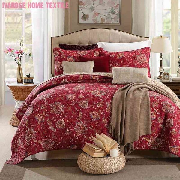 red floral quilt vintage flowers soft and comfy 100%cotton quilted bedspread reversible coverlet bedding set size 3pcs
red floral quilt vintage flowers soft and comfy 100%cotton quilted bedspread reversible coverlet bedding set size 3pcs