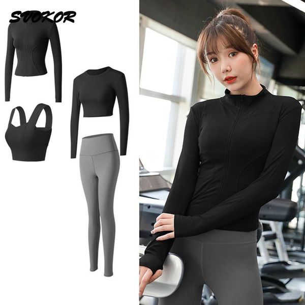 yoga outfit svokor 4 pcs set sports women gym clothing stretch breathable suit running shockproof bra crop sportswear
yoga outfit svokor 4 pcs set sports women gym clothing stretch breathable suit running shockproof bra crop sportswear