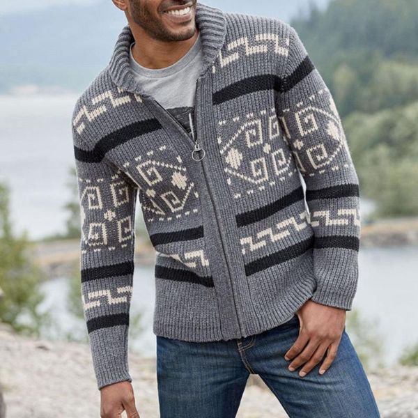 men's sweaters men coat turn-down collar knitted cardigan print spring jacket for daily wear, White;black
men's sweaters men coat turn-down collar knitted cardigan print spring jacket for daily wear, White;black