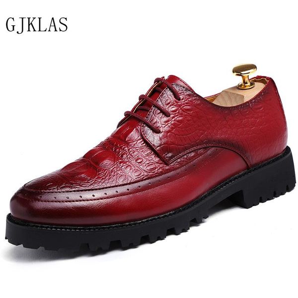 thick sole shoes for men brogue leather formal man british style elegant official oxfords lace up dress shoe, Black
thick sole shoes for men brogue leather formal man british style elegant official oxfords lace up dress shoe, Black
