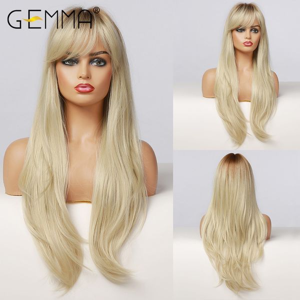 ombre brown golden blonde long straight wig with side bangs layered synthetic hair for woman afro heat resistant fibre, Black
ombre brown golden blonde long straight wig with side bangs layered synthetic hair for woman afro heat resistant fibre, Black