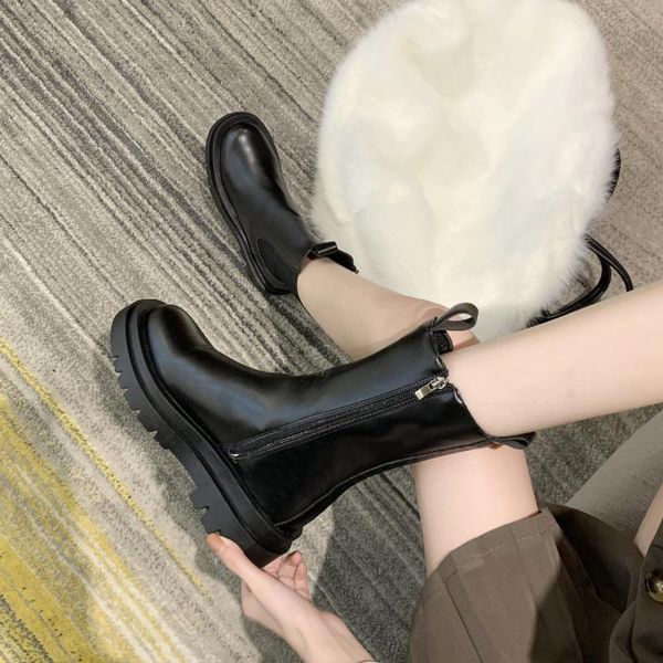 women boots leather platform black lace up ankle motorcycle thick heel heels footwear
women boots leather platform black lace up ankle motorcycle thick heel heels footwear