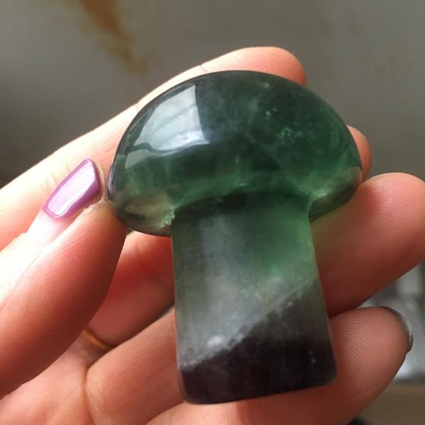 1pcs beautiful hand carved natural quartz crystal stone green fluorite mushroom decorative objects & figurines
1pcs beautiful hand carved natural quartz crystal stone green fluorite mushroom decorative objects & figurines