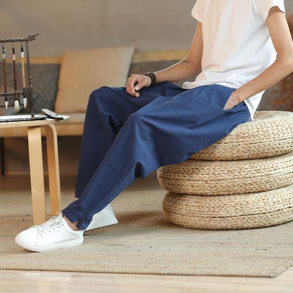 autumn men's cotton linen chinese style small feet harem pants youth full length casual loose trousers, Black
autumn men's cotton linen chinese style small feet harem pants youth full length casual loose trousers, Black