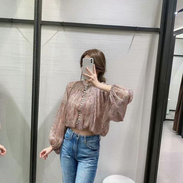 women's blouses & shirts pinkou women vintage print chiffon blouse long puff sleeve o neck retro summer casual chic la64, White
women's blouses & shirts pinkou women vintage print chiffon blouse long puff sleeve o neck retro summer casual chic la64, White