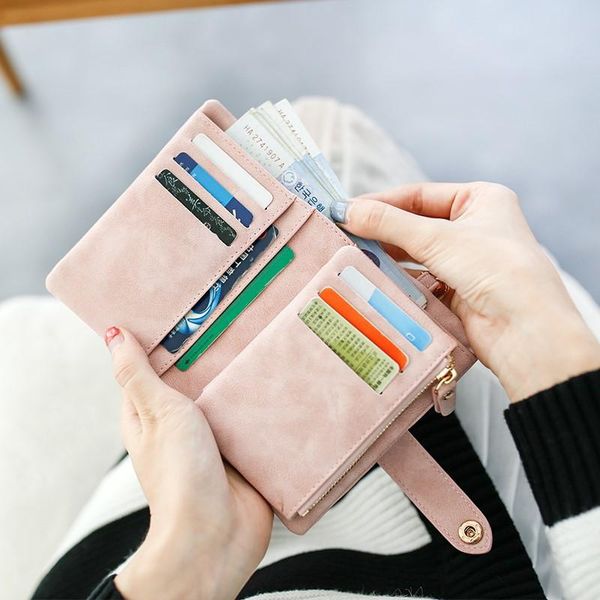 wallets matte wallet female short section korean student small fresh cute three-fold multi-card ladies, Red;black
wallets matte wallet female short section korean student small fresh cute three-fold multi-card ladies, Red;black