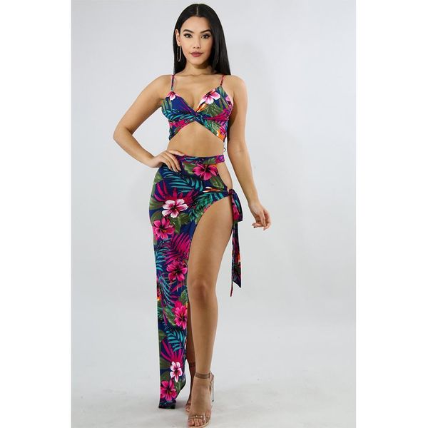 bohemian floral print sets womens tracksuits spaghetti strap v neck crop with skirt two piece elegant summer beach, Gray
bohemian floral print sets womens tracksuits spaghetti strap v neck crop with skirt two piece elegant summer beach, Gray