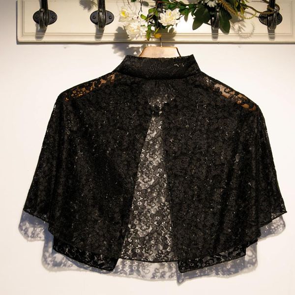 scarves women's spring summer stand collar black mesh pashmina female sunscreen lace shawl r1977, Blue;gray
scarves women's spring summer stand collar black mesh pashmina female sunscreen lace shawl r1977, Blue;gray
