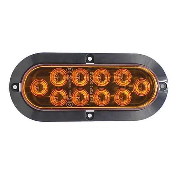 truck car lights steering taillight trailer mount 6inch oval 12v with screws led emergency