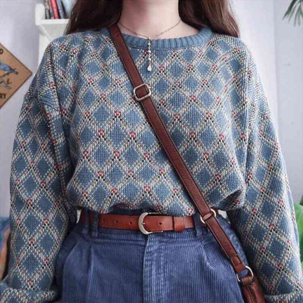vintage women sweaters winter long-sleeved argyle fashion plaid short o-neck knitted sweater women clothes pullovers, White;black
vintage women sweaters winter long-sleeved argyle fashion plaid short o-neck knitted sweater women clothes pullovers, White;black
