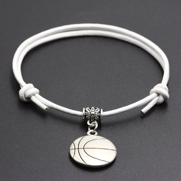 charm bracelets 10 colors genuine leather bracelet anklet diy handmade basketball pendant for women fashion jewelry, Golden;silver
charm bracelets 10 colors genuine leather bracelet anklet diy handmade basketball pendant for women fashion jewelry, Golden;silver