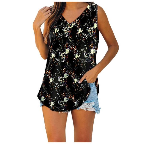women's t-shirt floral print t shirts womens summer jacquard chic v neck sleeveless oversize women clothing 2021, White
women's t-shirt floral print t shirts womens summer jacquard chic v neck sleeveless oversize women clothing 2021, White