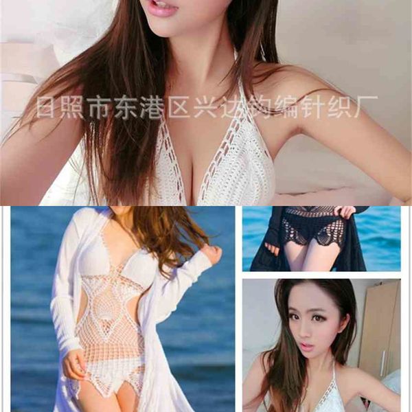 factory03ll woven crochet knitted pure bikini cotton hand hollow out swimsuit two piece set, White;black
factory03ll woven crochet knitted pure bikini cotton hand hollow out swimsuit two piece set, White;black